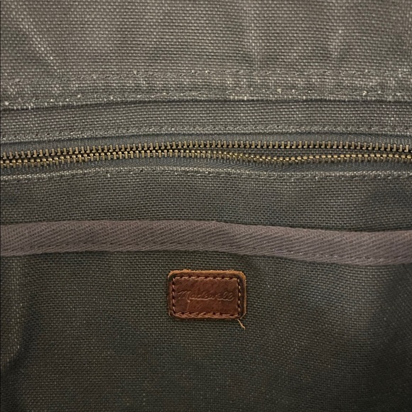 Madewell dark navy Tote with Brown leather Handles - Picture 8 of 16